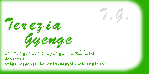 terezia gyenge business card